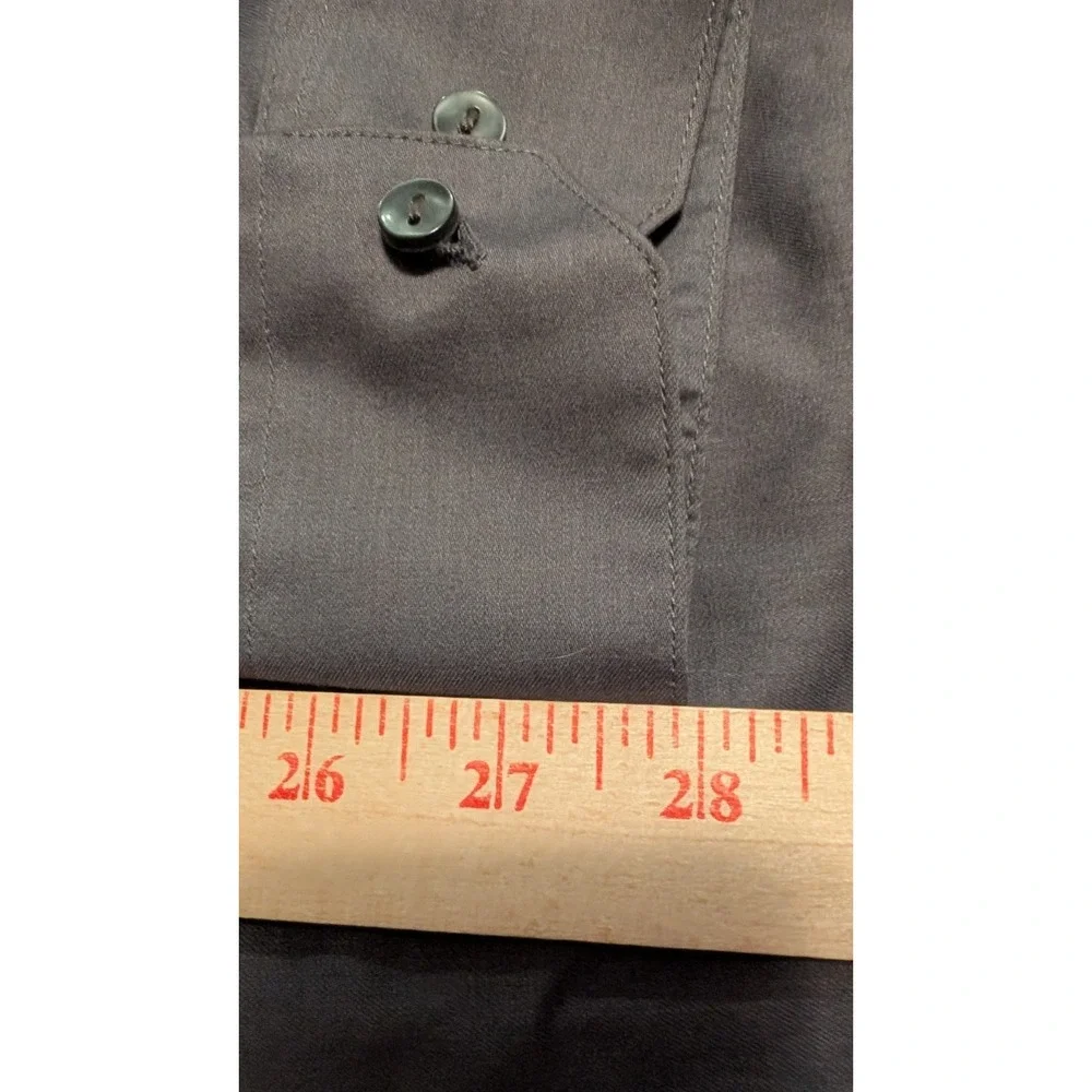 Men's Geoffrey Beene Gray Button Down Dress Shirt Size 18.5 37/38